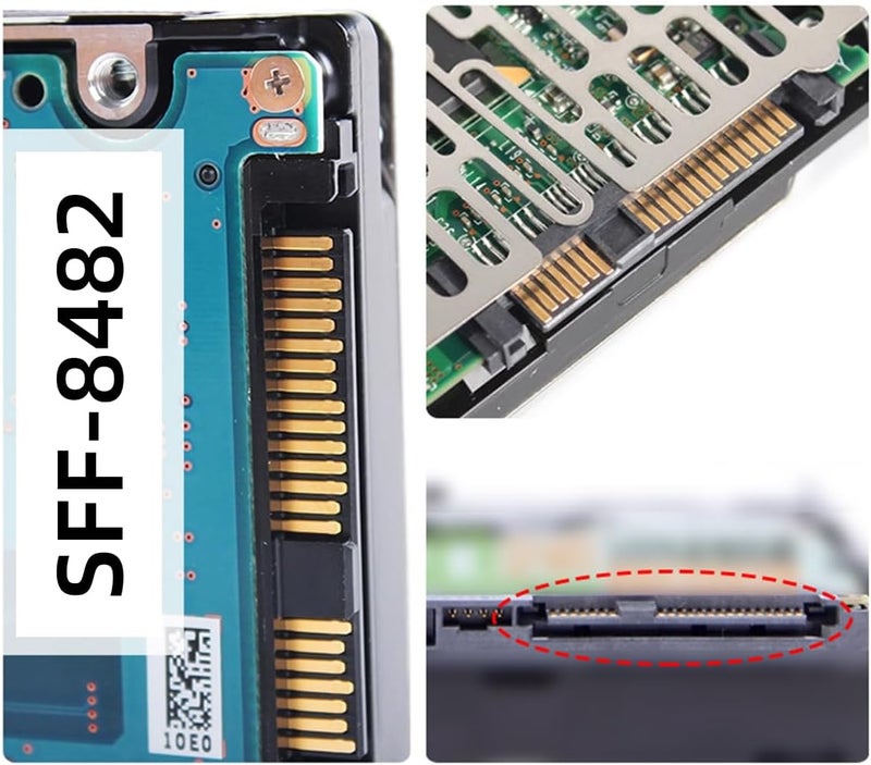 CY محول SFF-8482 SAS 29Pin إلى 7+15 22Pin SATA لقرص صلب RAID مع شريحة تحكم SAS ومنفذ طاقة - Image 3